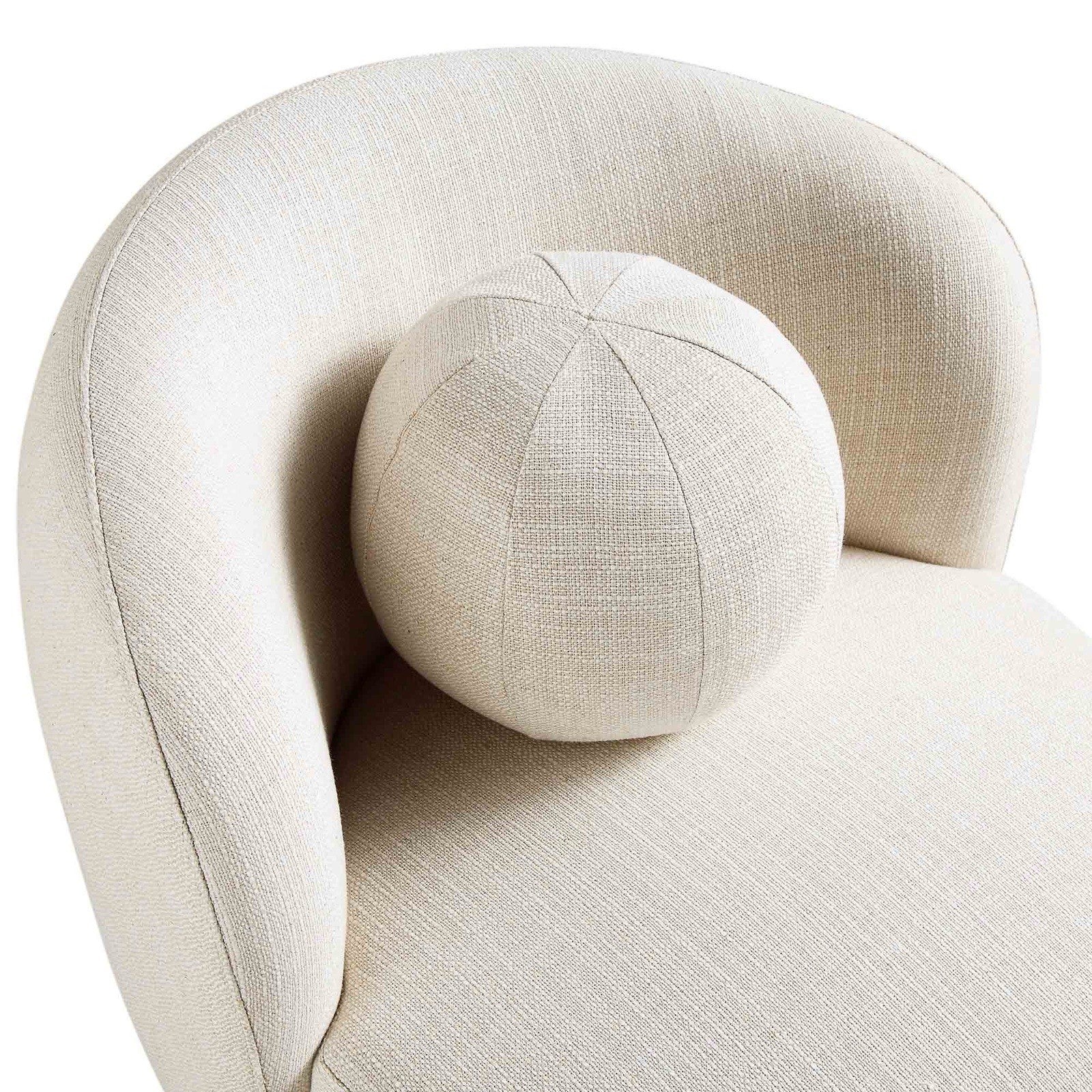 Daals Amboise Armchair with Ball Cushion, Beige Linen Blend