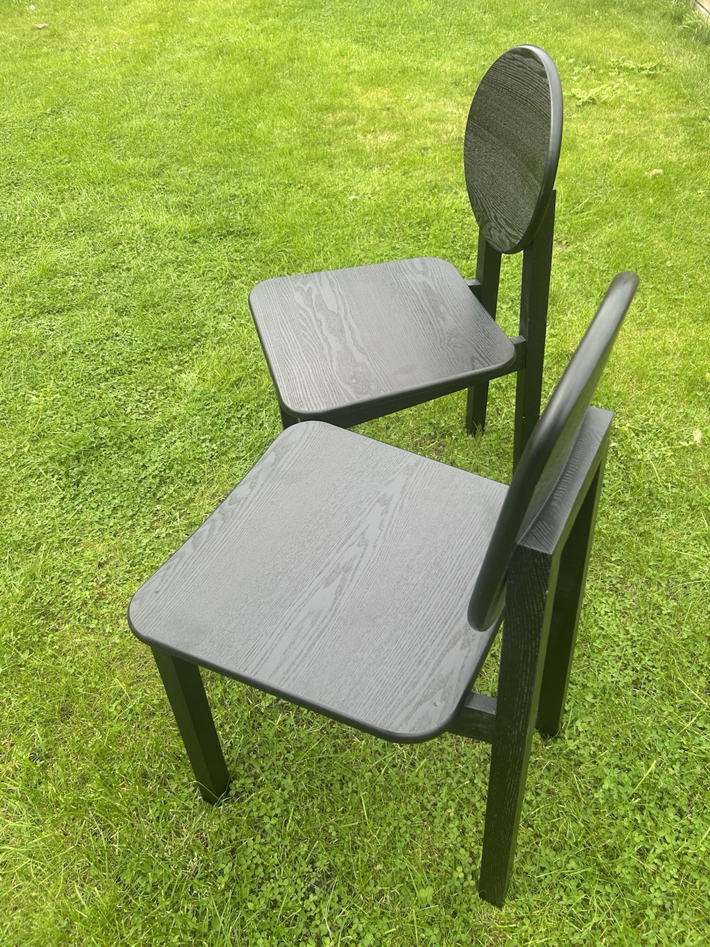 La Redoute Set of 2 Black Tribal Ash Chairs