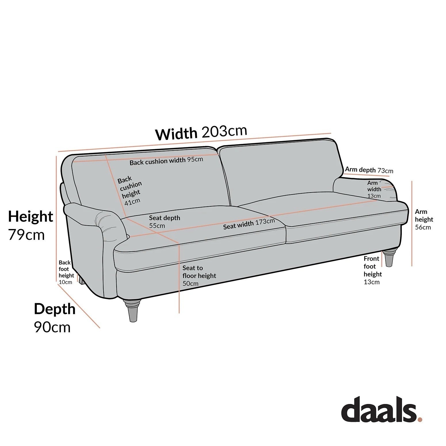 Daals Daphnis Camel Velvet Sofa, 3-Seater RRP 699