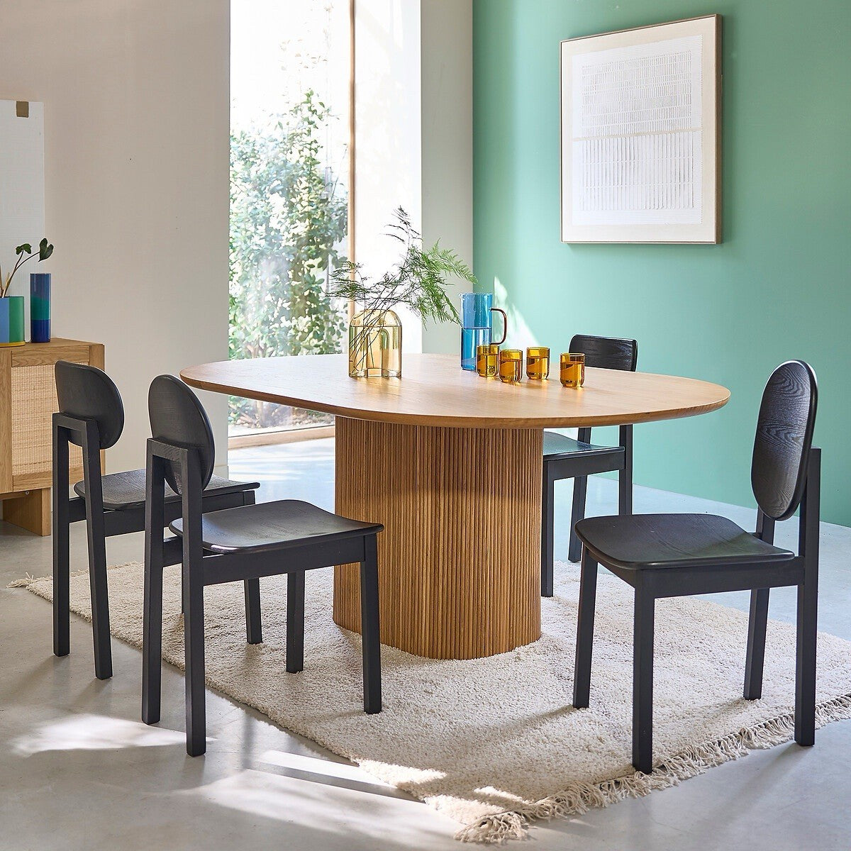 La Redoute Set of 2 Black Tribal Ash Chairs