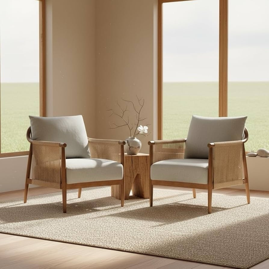 CHITA BRAID ACCENT CHAIR, MODERN ARMCHAIR