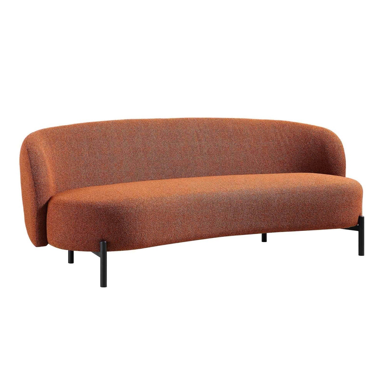 Daals Amboise 3-Seater Curved Sofa with Ball Cushions, Brick Boucle RRP £669.99