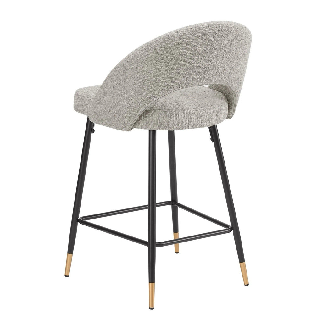 Dusk Lola Pair of Barstools in Taupe Boucle Fabric RRP £169