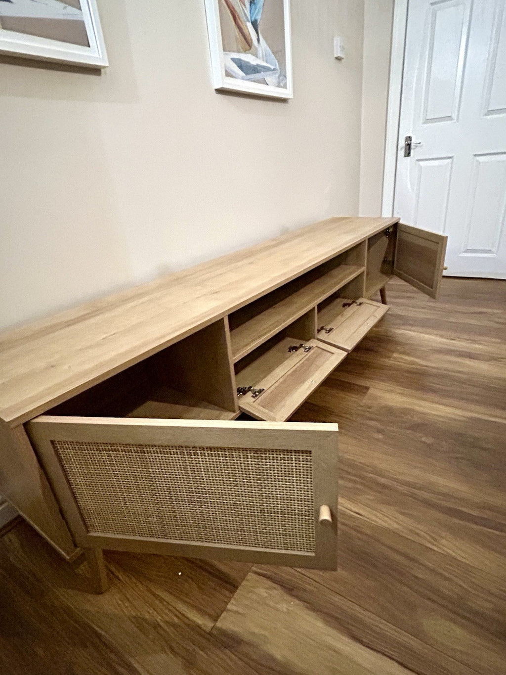 Daals Frances Woven Rattan 200cm Wide TV Unit, Natural
