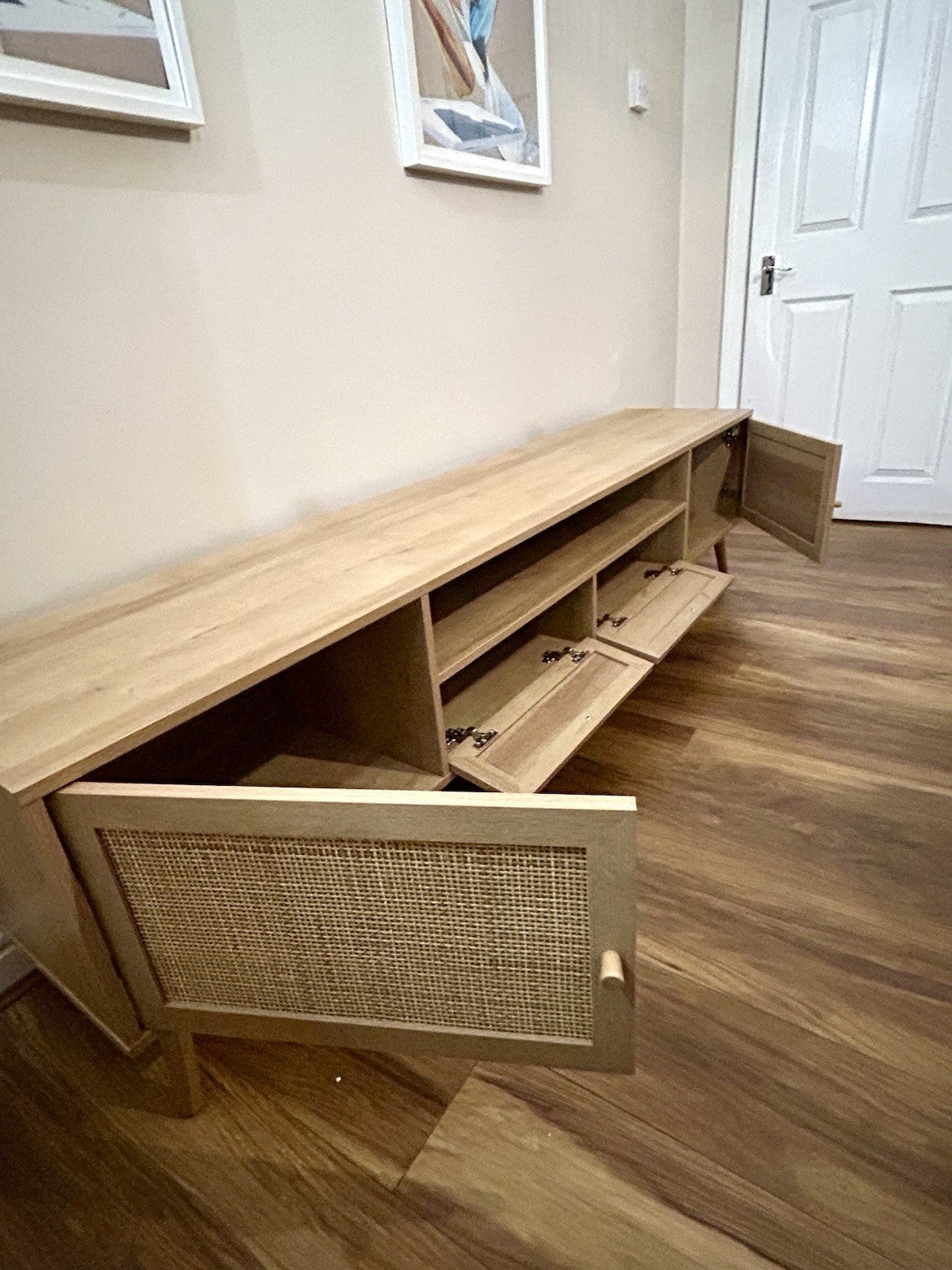 Daals Frances Woven Rattan 200cm Wide TV Unit, Natural