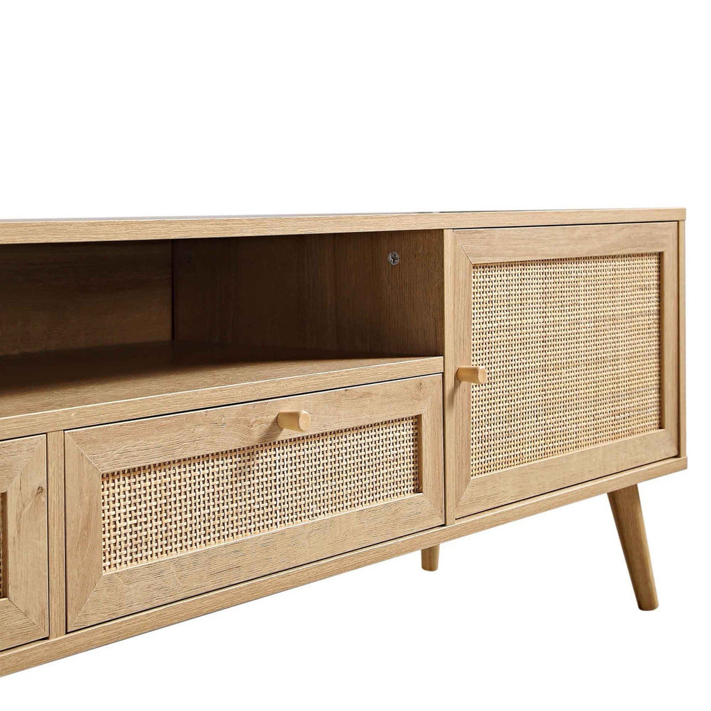 Daals Frances Woven Rattan 200cm Wide TV Unit, Natural
