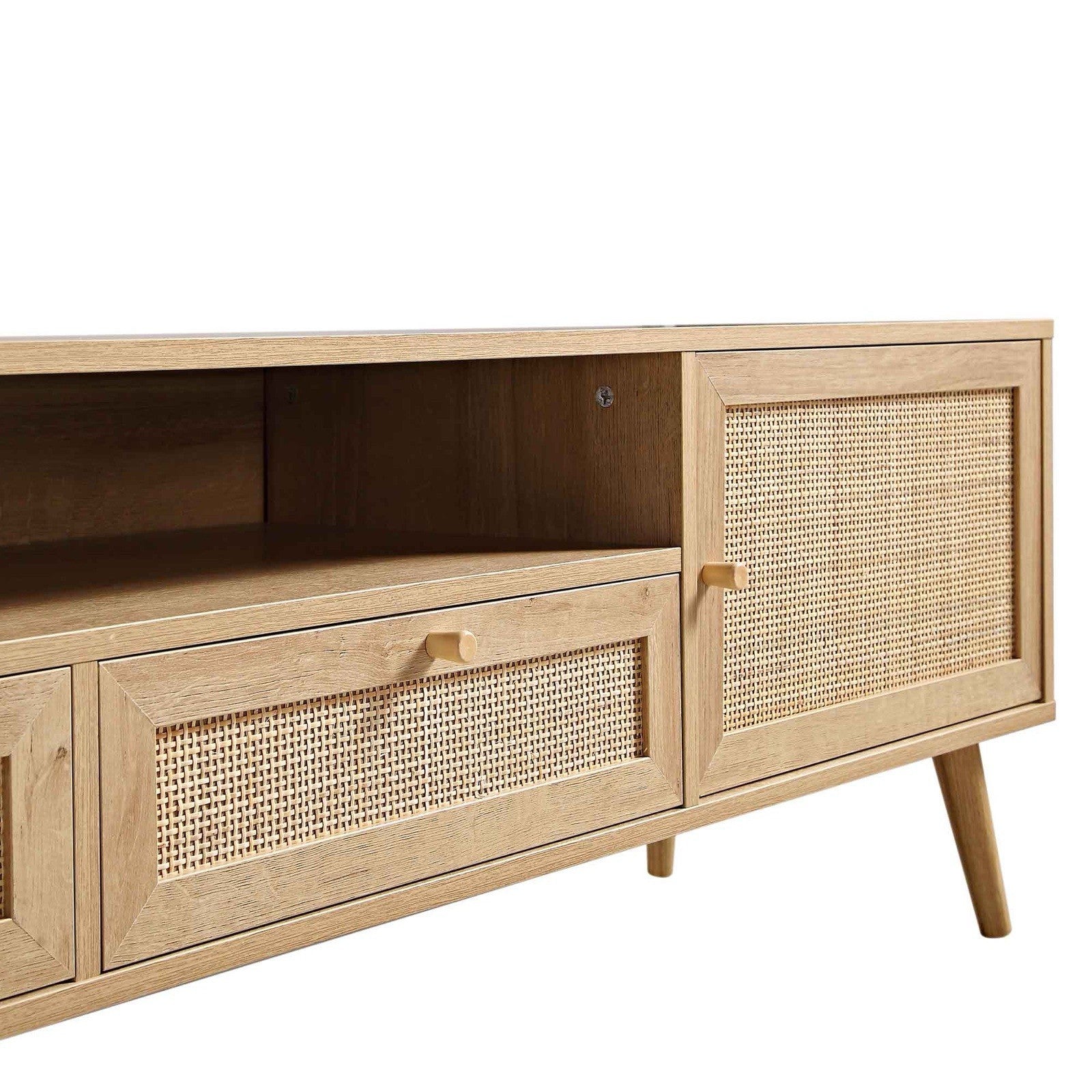 Daals Frances Woven Rattan 200cm Wide TV Unit, Natural