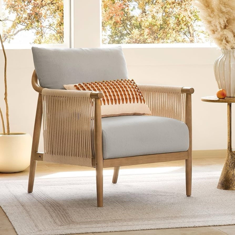 CHITA BRAID ACCENT CHAIR, MODERN ARMCHAIR