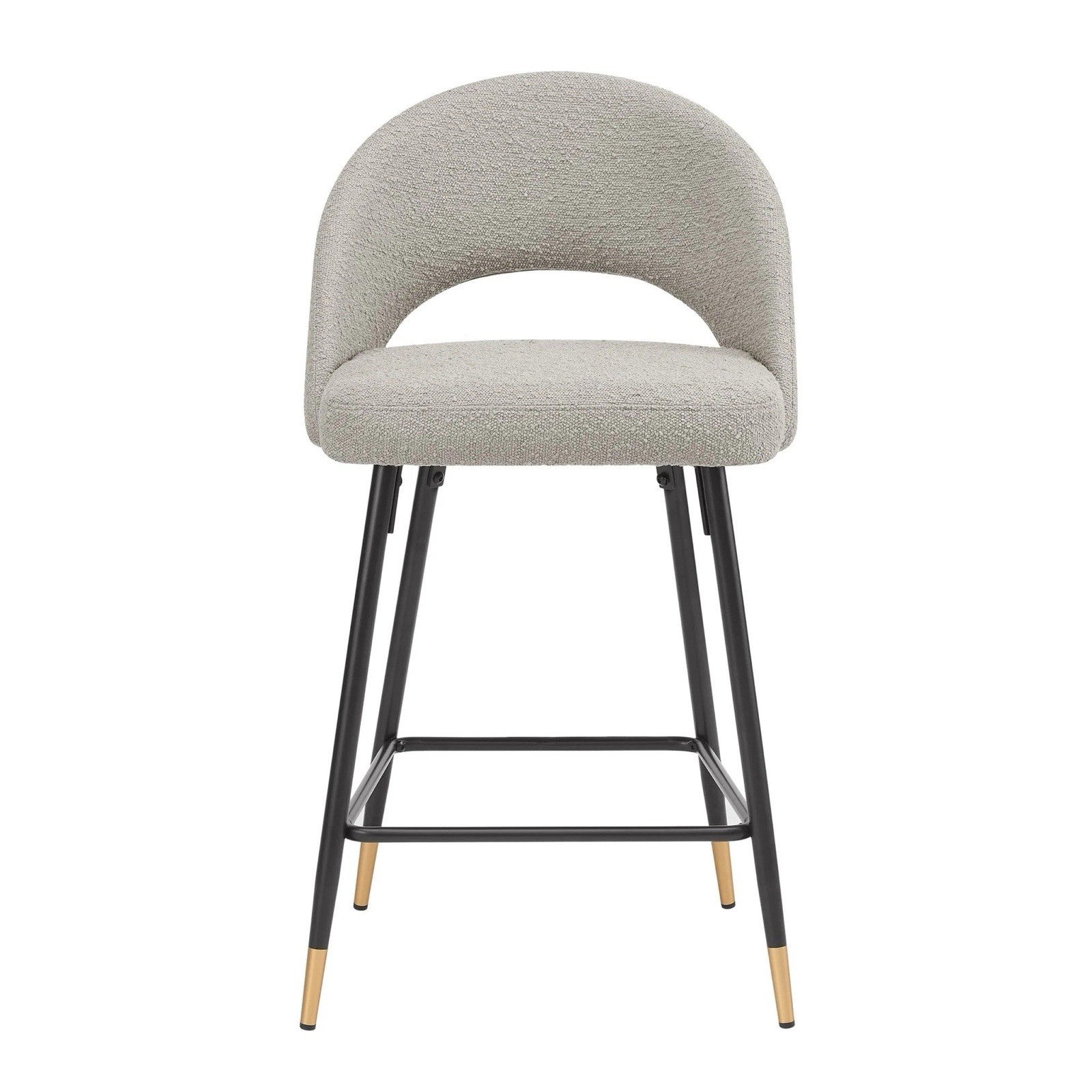 Dusk Lola Pair of Barstools in Taupe Boucle Fabric RRP £169