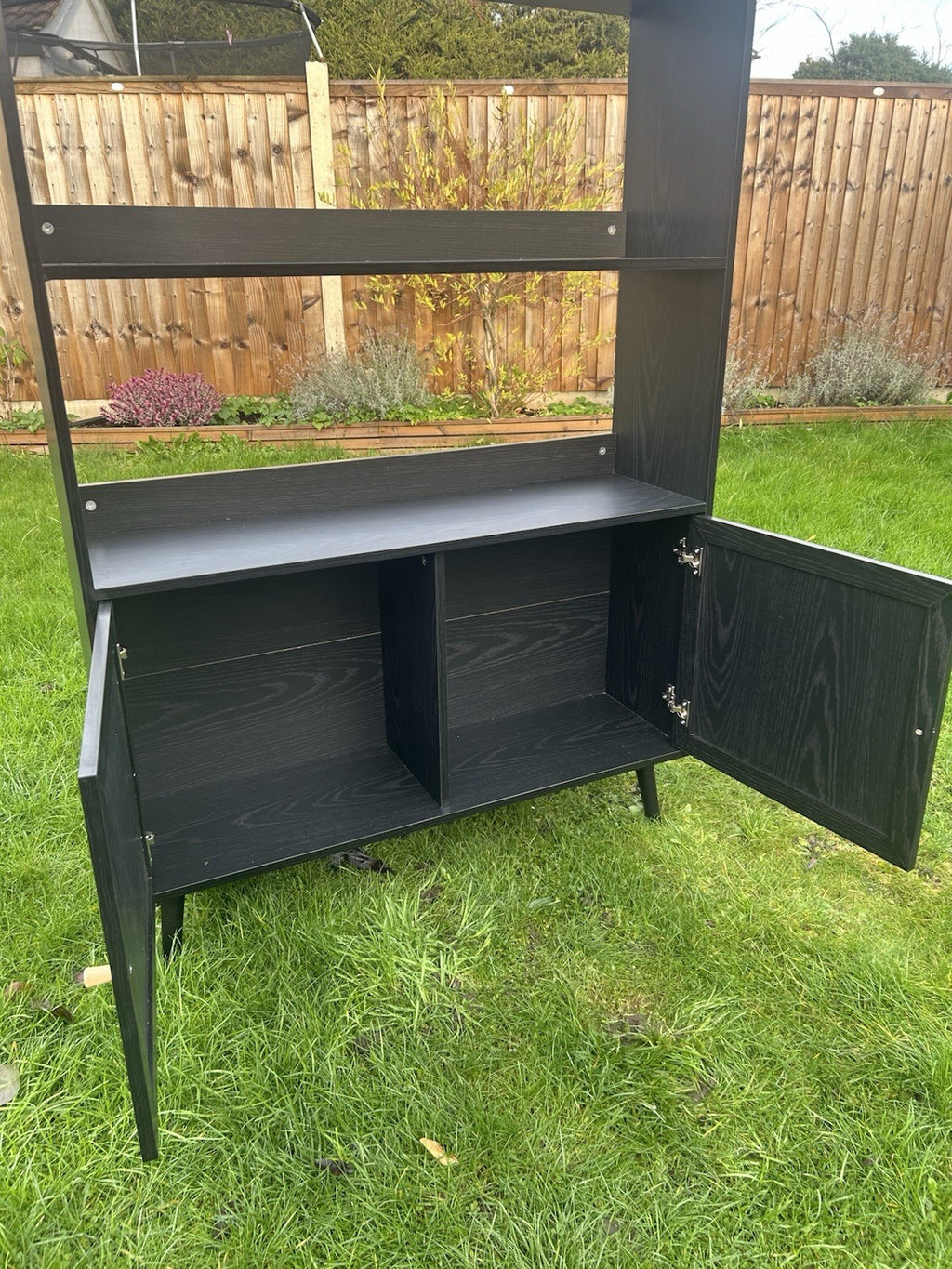 Daals Frances Woven Rattan Bookcase, Black