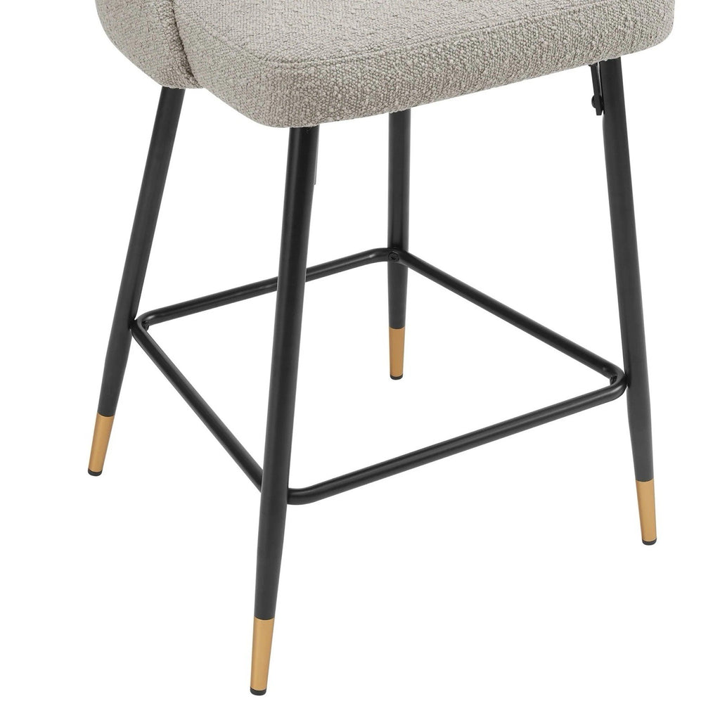 Dusk Lola Pair of Barstools in Taupe Boucle Fabric RRP £169