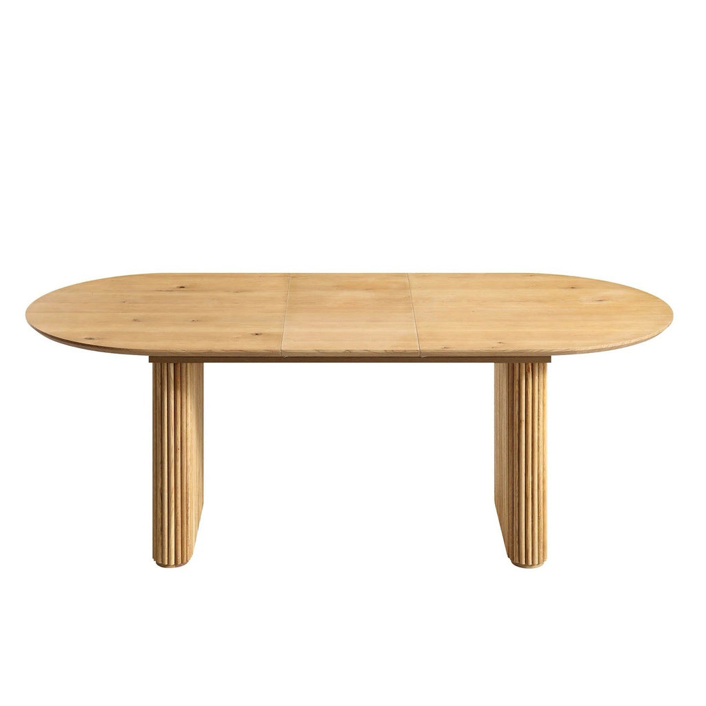 Daals Maru Oval 6-8 Seater Extending Oak Pedestal Dining Table, Oak