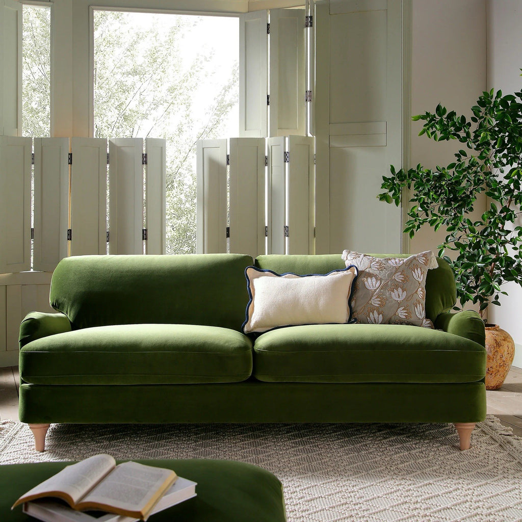 Daals Daphnis Fern Green Velvet Sofa, 3-Seater RRP 699