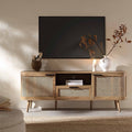 New Daals Izzy Curved Rattan 150cm TV Unit, Natural