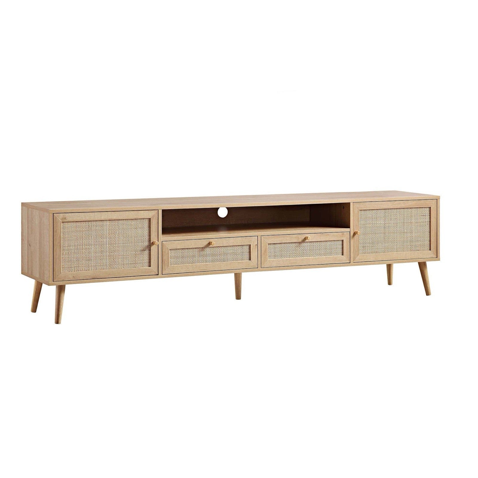 Daals Frances Woven Rattan 200cm Wide TV Unit, Natural