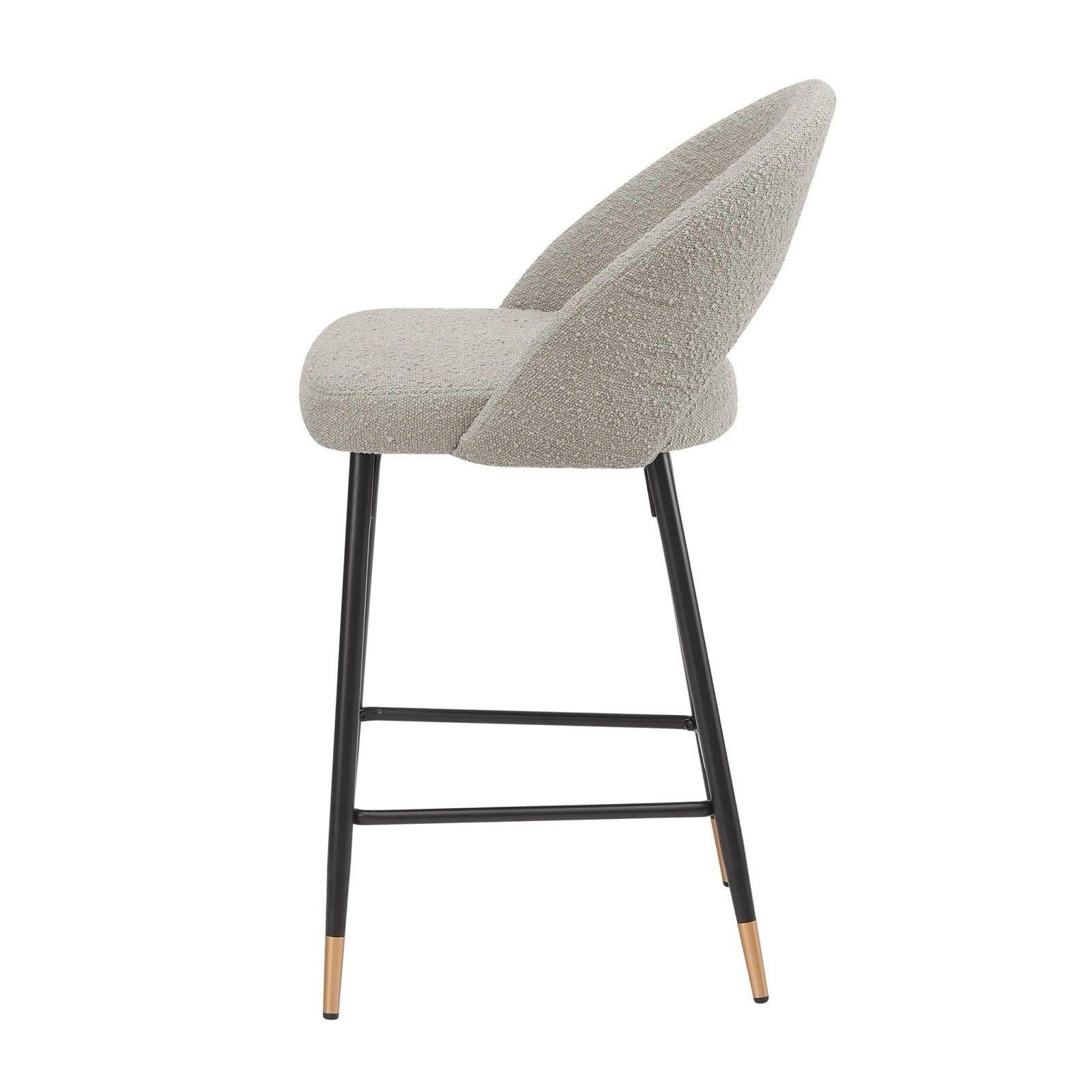 Dusk Lola Pair of Barstools in Taupe Boucle Fabric RRP £169