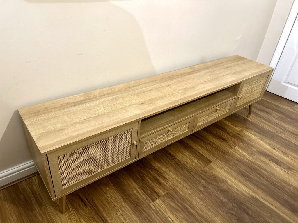 Daals Frances Woven Rattan 200cm Wide TV Unit, Natural