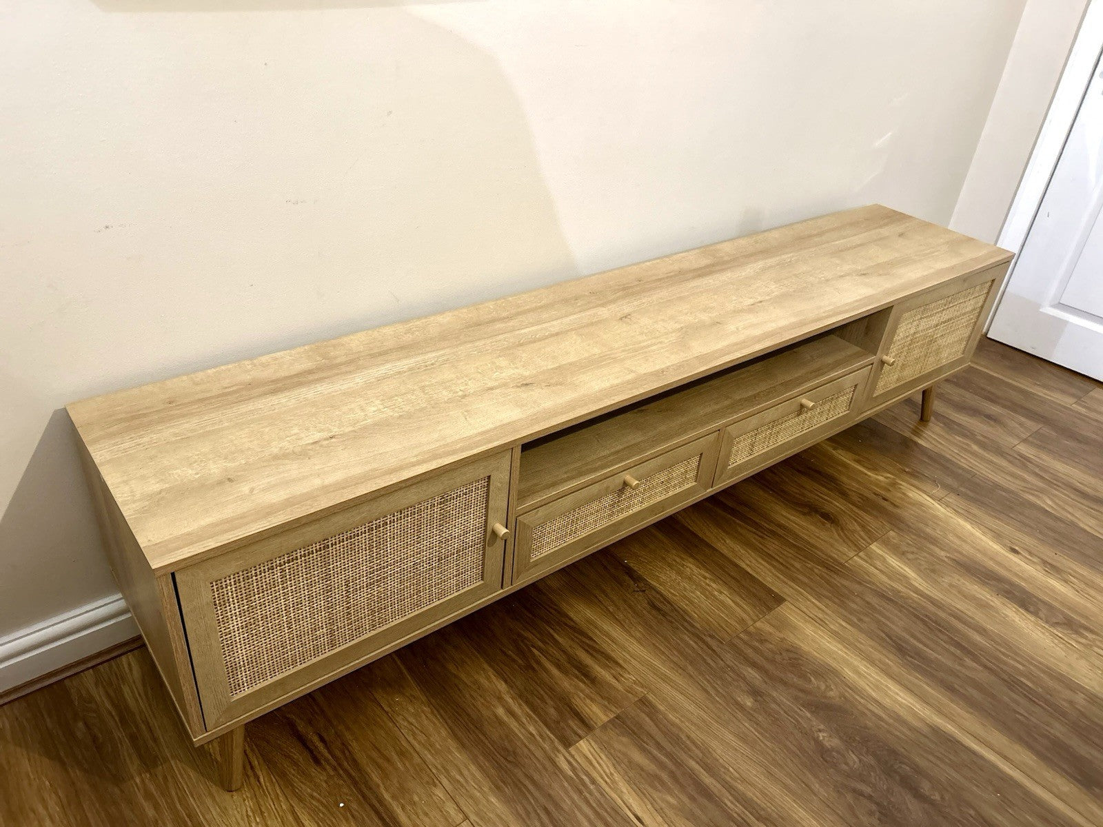 Daals Frances Woven Rattan 200cm Wide TV Unit, Natural
