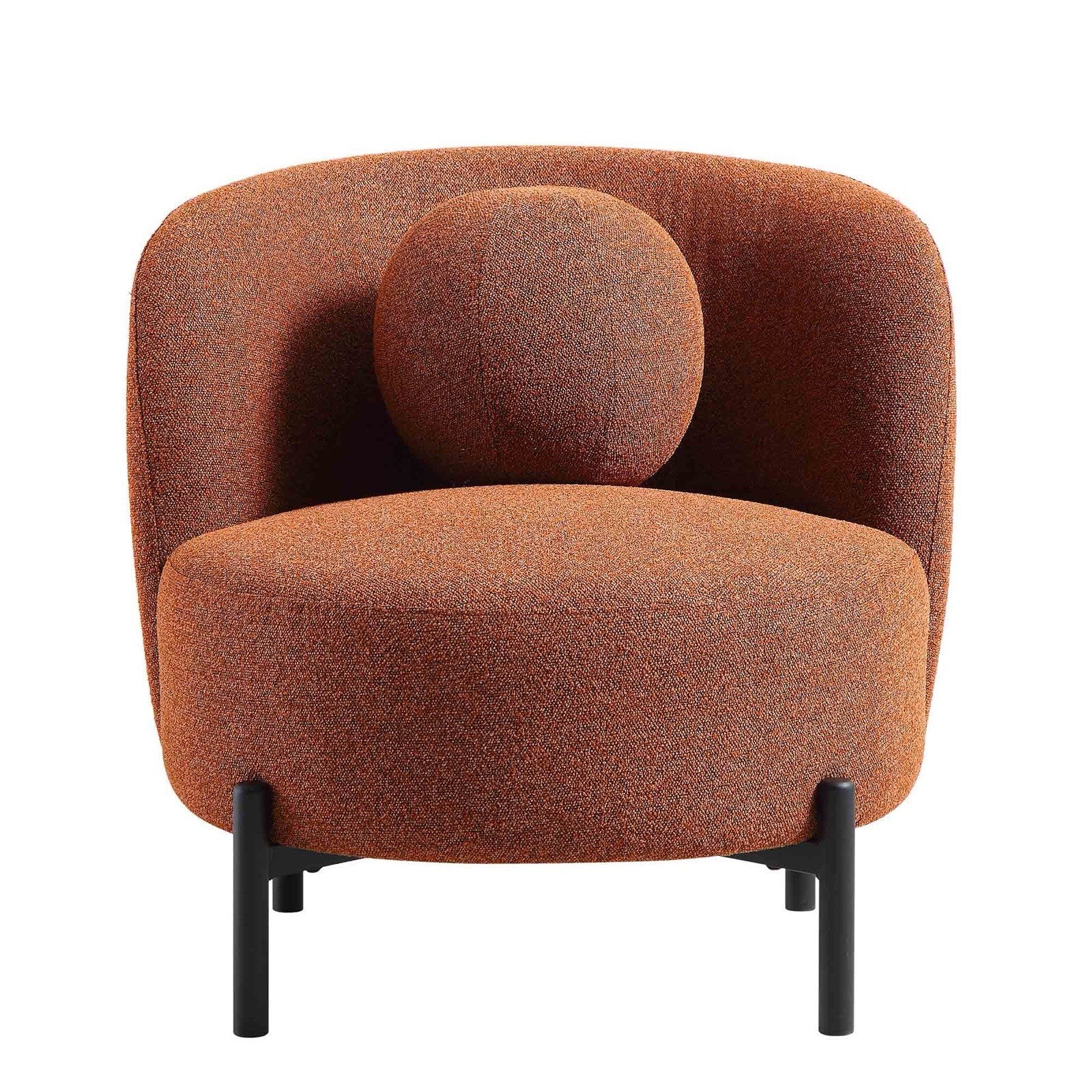 Daals Amboise Armchair with Ball Cushion, Brick Boucle (2 available)