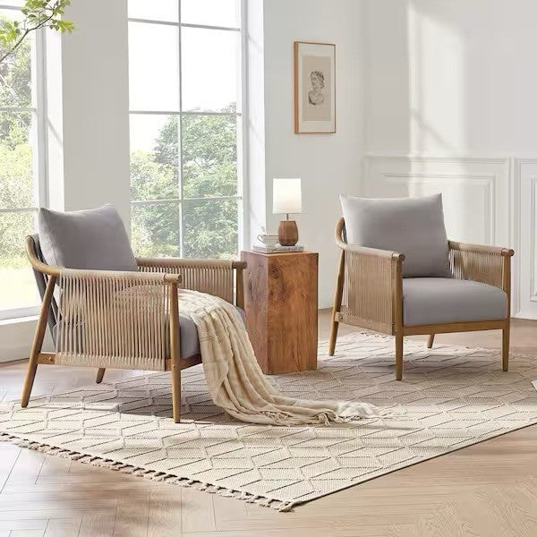 CHITA BRAID ACCENT CHAIR, MODERN ARMCHAIR