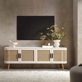 Daals Izzy Curved Rattan 160cm Wide TV Unit, White