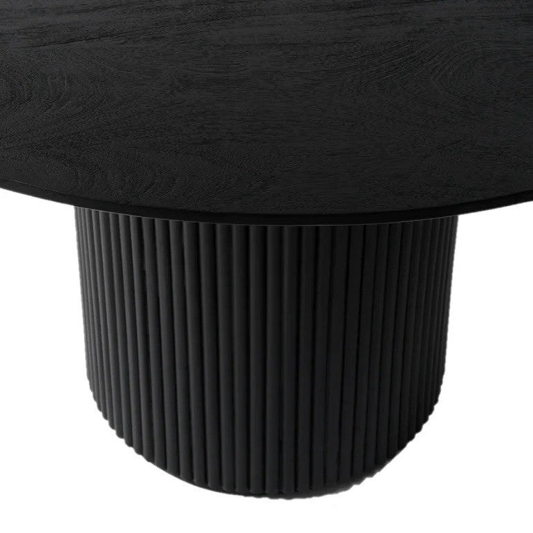 Corndell Lucas Black Round Pedestal Dining Table RRP £679