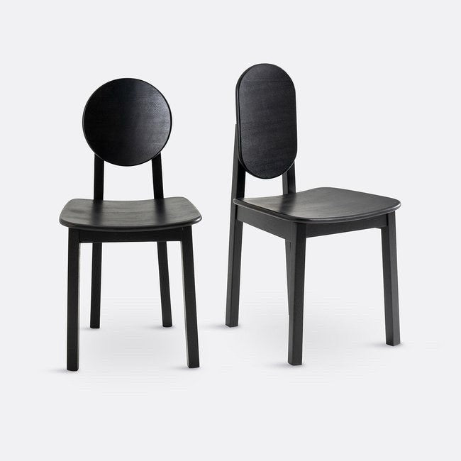 La Redoute Set of 2 Black Tribal Ash Chairs