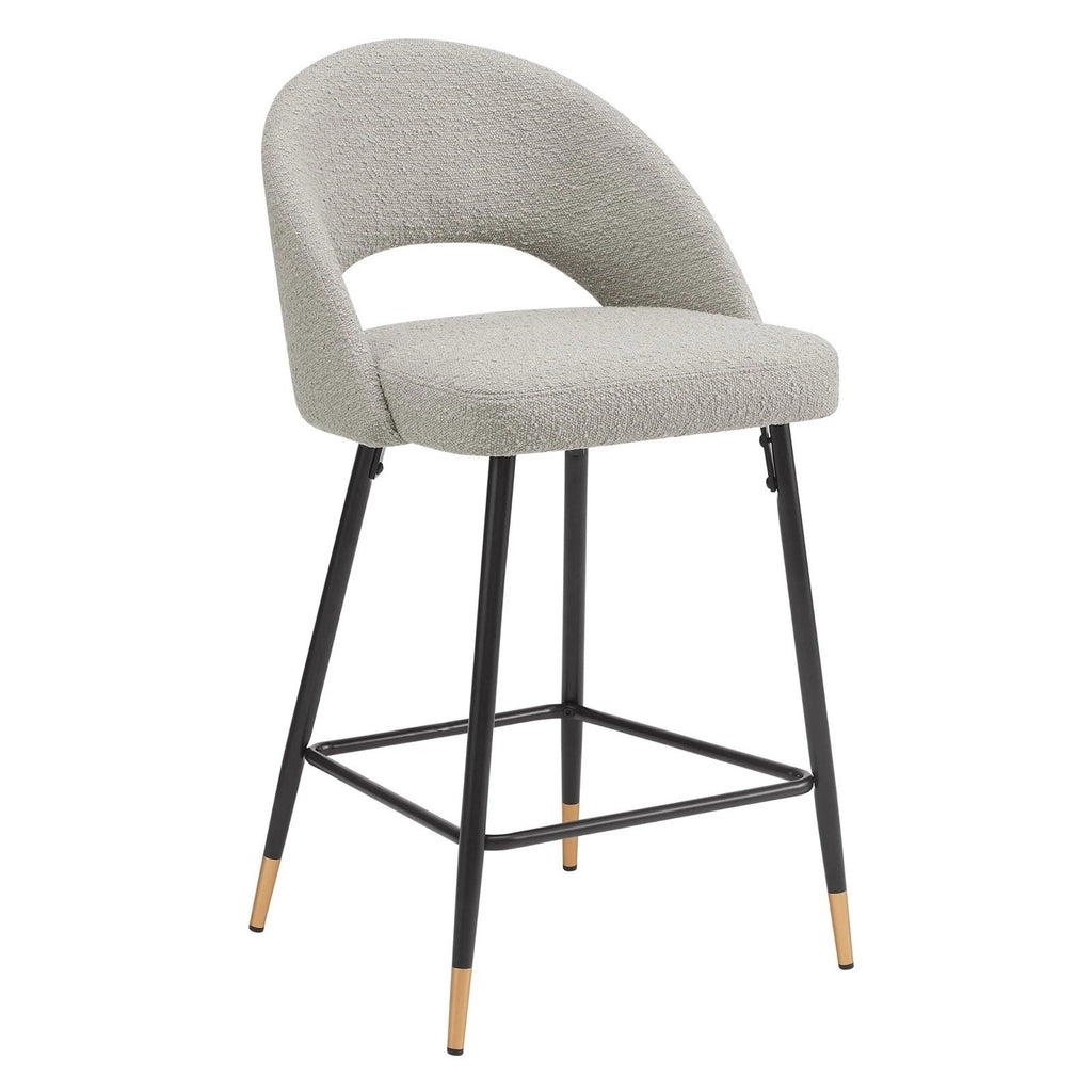 Dusk Lola Pair of Barstools in Taupe Boucle Fabric RRP £169